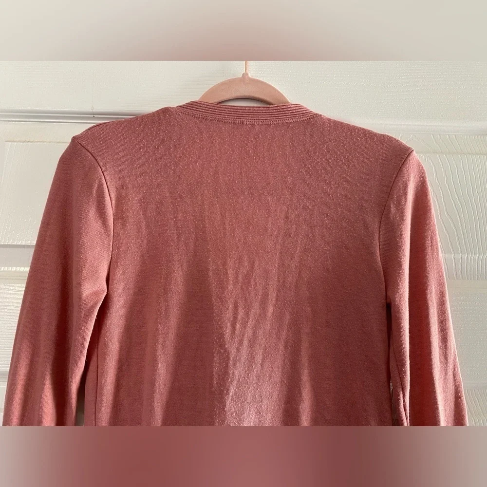 Zenana Outfitters Cardigan Sweater Women’s S Pink Button Up Knit top Long Sleeve